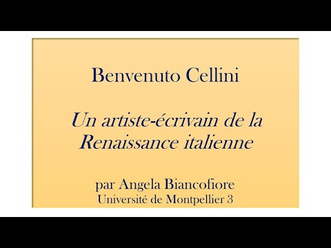 Cours Art de la Renaissance Benvenuto Cellini