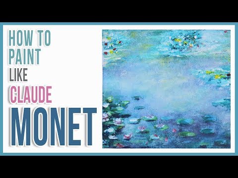 How to Paint Monet39s Water Lilies with Acrylic Paint Step by Step  Art Journal Thursday Ep 26