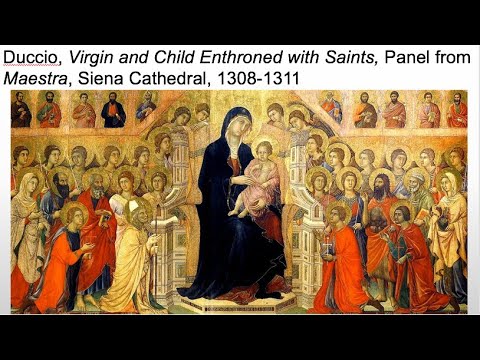 Duccio Virgin and Child Enthroned with Saints