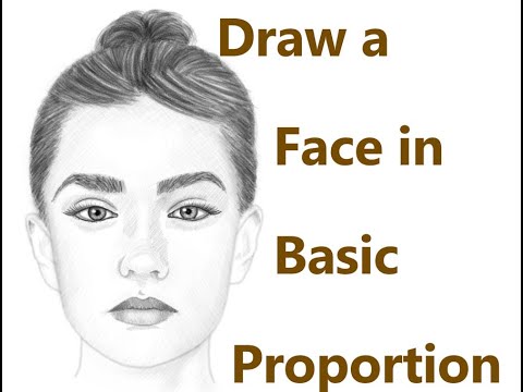 How to Draw a Face in Basic Proportions  Drawing a Beautiful Woman