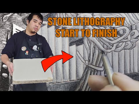 How to make a 1 Color Stone Lithograph start to finish