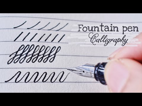 How to write calligraphy with fountain pen  Fountain Pen Hack  Cursive writing