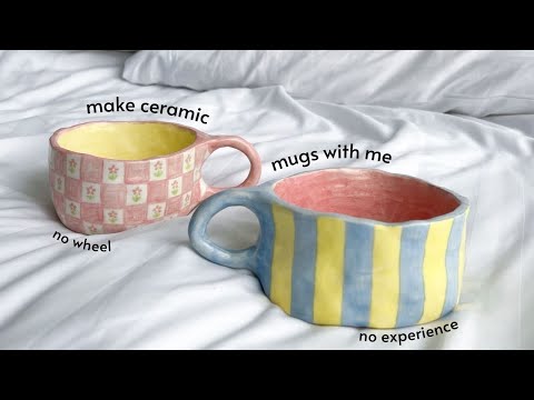 how to make a ceramic mug  no wheel required  pottery from home