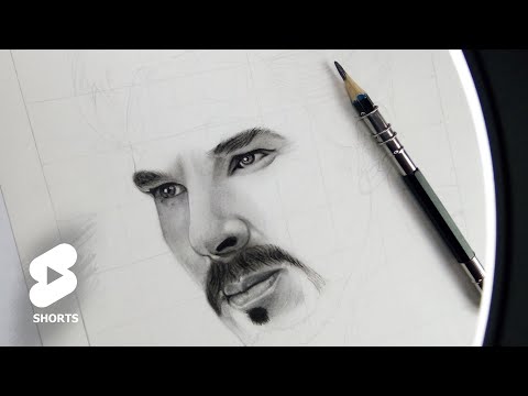 HOW TO DRAW DOCTOR STRANGE WITH GRID METHOD ON GRAPHITE AND CHARCOAL PENCIL  Realistic Drawing2022