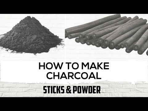 How to make Charcoal power and Charcoal sticks at home