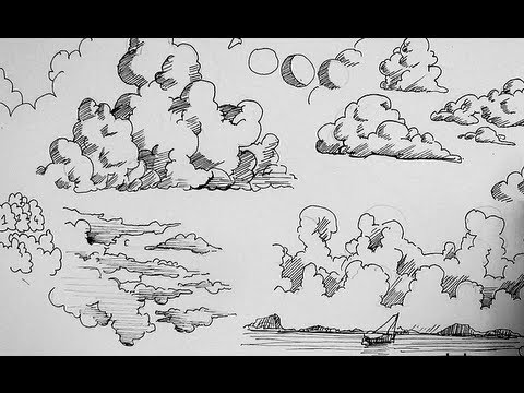 Pen and Ink Drawing Tutorials  How to draw clouds