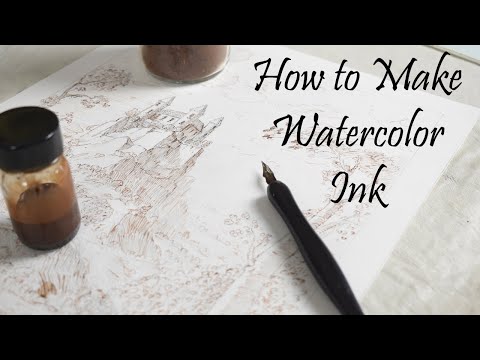 How To Make Watercolor Ink Handmade and Draw with Dip Pen