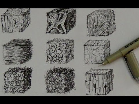 Pen and Ink Drawing Tutorials  How to create realistic textures