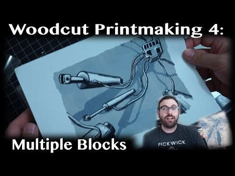 Woodcut Printmaking Basics 4  Multi Blockcolor printing