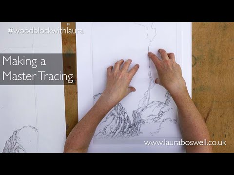Japanese Woodblock With Laura Episode 4  Making a Master Tracing