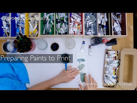 Japanese Woodblock With Laura Episode 24  Preparing Paints to print Japanese Woodblock