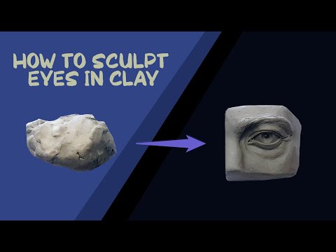 How to sculpt eyes in clay timelapse