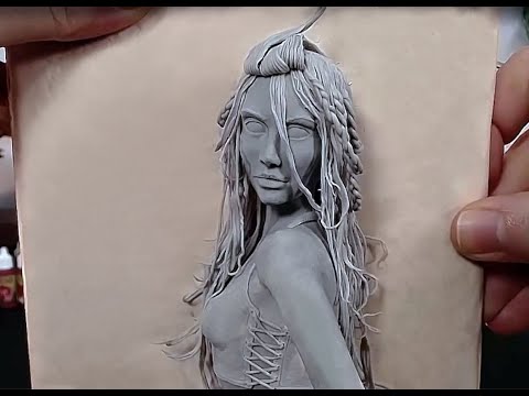 How to sculpt realistic Hair with flexible polymer claycosclay tutorial