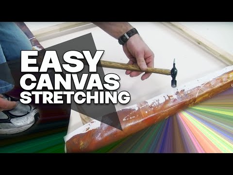 How to STRETCH A CANVAS PAINTING  easy and simple process