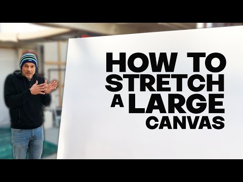 How to stretch a LARGE CANVAS  the easy way with perfect technique