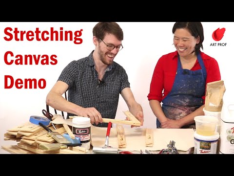 Stretching a Canvas for Oil amp Acrylic Painting Step by Step for Beginners