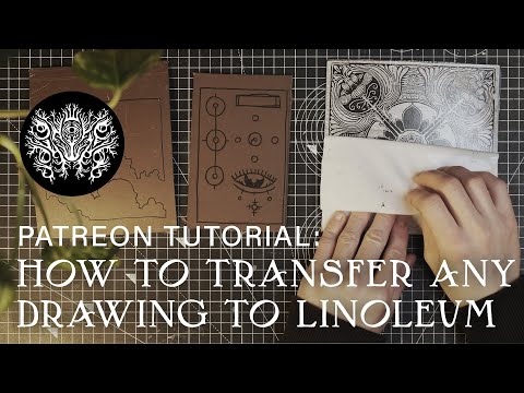 linocut tutorial how to transfer any drawing to lino