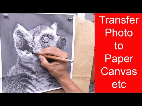 How to transfer a photo  drawing to paper  canvas etc  pastel paper