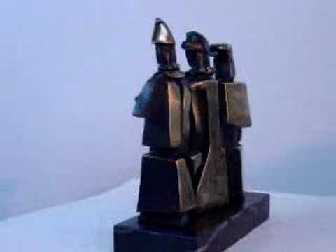 Three Cubist Musicians Dark Bronze  Sculpture