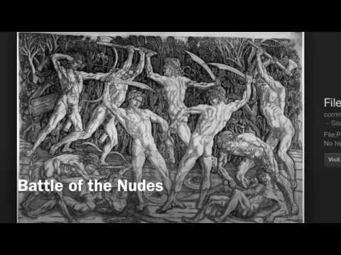 Renaissance Engraving Battle of the Nudes Pollaiuolo 1465
