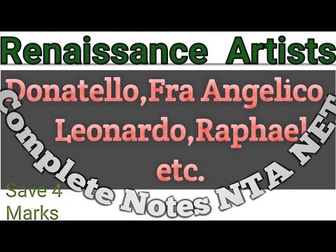 NTA NET chronology Renaissance Artists Italian Artists Leonardo Florentine Artists of Renaissanc