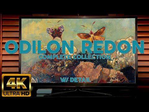 ODILON REDON  4K HD Vintage Art Screensaver for your TV  Painting Slideshow wDetail