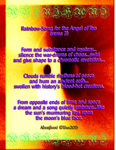Rainbow Song Verse 3 poem and art graphic copyright by Aberjhani 1L