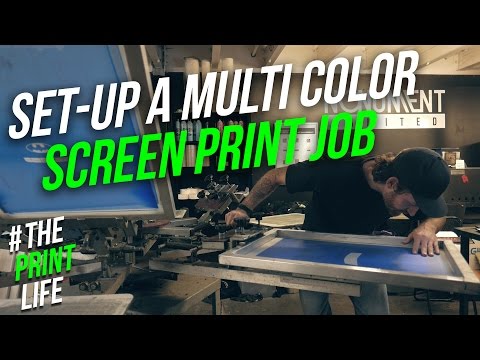 Set up and Register a MultiColor Silk Screen Printing Job on Press  How To
