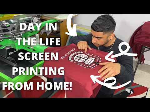 REGISTERING AND SCREEN PRINTING A MULTI COLOR DESIGN  SCREEN PRINTING FR4OM HOME