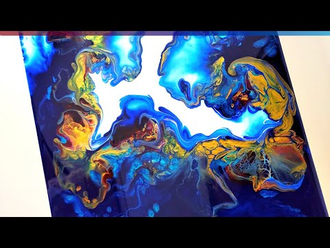 Ocean Baroque  Easy amp Gorgeous Acrylic Pouring Technique Just PAINT AND WATER  Dutch Pour