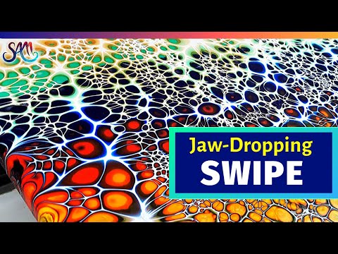 Acrylic Paint Pouring SWIPE  Best CELLS with Premixed Pouring Paint  Fluid Painting For Beginners