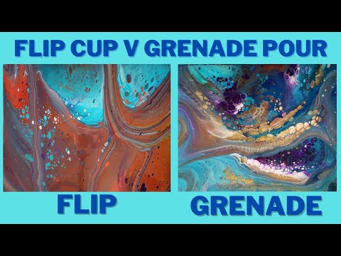 MUST SEE 2 of the EASIEST Acrylic Pouring Techniques The FLIP CUP v GRENADE POUR and HOW TO 252