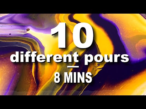 10 Different Fluid Painting Techniques  Acrylic Pouring Art Compilation no 3