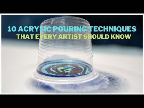 10 AMAZING Acrylic Pouring Techniques EVERY Artist should know COMPILATION for beginners 288