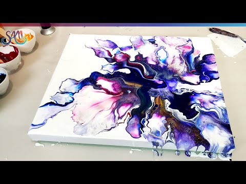 Paint and WATER Only  Dutch Pour  Swipe MUST SEE Acrylic Pouring Technique