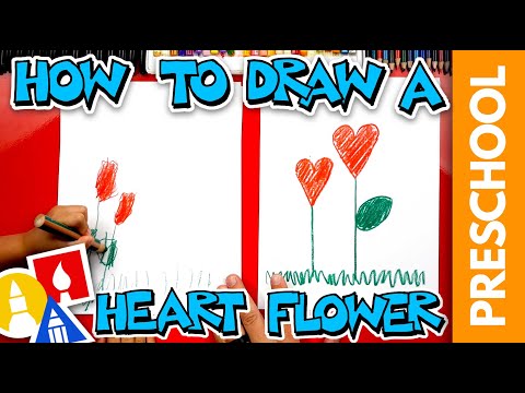 Drawing A Heart Flower For Mother39s Day  Preschool