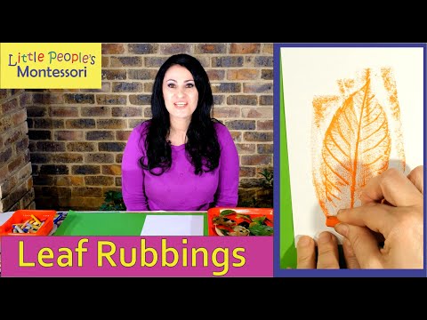 How to do leaf rubbings  preschool art activity for Autumn  Fall