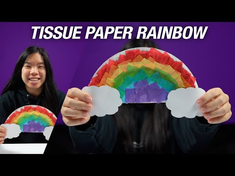 Tissue Paper Rainbow  Fun Art Projects For Kids