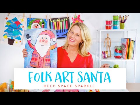 Folk Art Santa  ART PROJECTS FOR KIDS