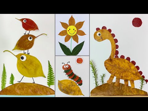 Beautiful Leaf Craft Ideas for Kids  Leaf Art  Stunning Leaf Crafts for Kids to Make
