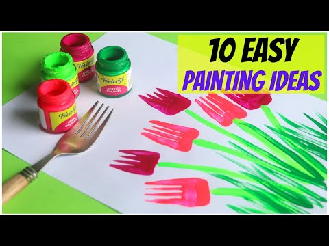 10 Easy Painting Ideas for Kids  Amazing Painting Hacks using Everyday Objects