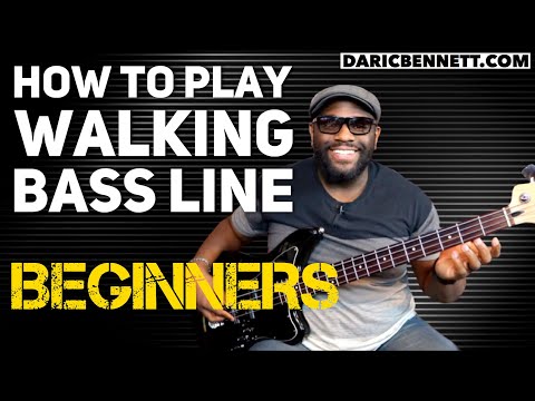 How to Play A Walking Bass Line Lesson  Bass Guitar for Beginners  251 progression