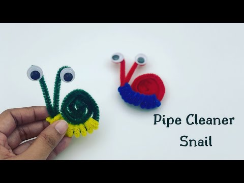 1minute video  Pipe Cleaner Snail  Pipe Cleaner Craft Ideas  Kids Crafts  Crafts For Kids