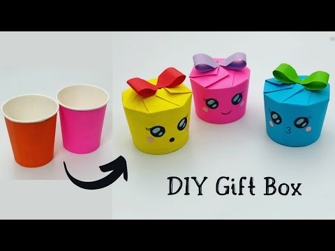 DIY Paper Cup Gift Box  How To Make Gift Box  Paper Cup Craft Ideas  shorts 1minute video