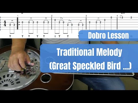 Traditional Melody Great Speckled Bird  Dobro Lesson