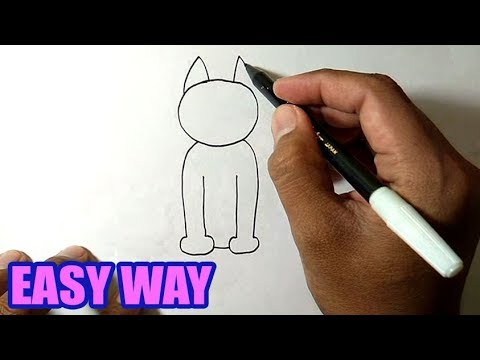 Draw so cute animals easy Cat  SIMPLE CAT DRAWING