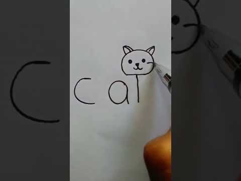 shorts How To Draw a Simple Cat  art cat drawing viral