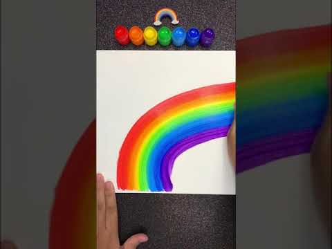 DIY Rainbow with paint     Satisfying Crative Art Shorts art draw drawing painting