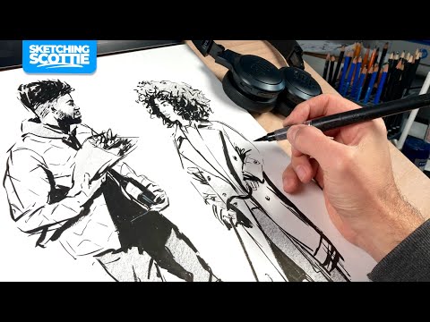 How I draw people  Sketching figures from a reference