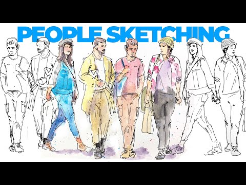 3 tips to improve your PEOPLE SKETCHING fast urban sketching techniques